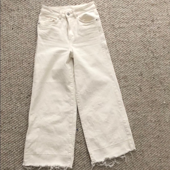 white denim culottes